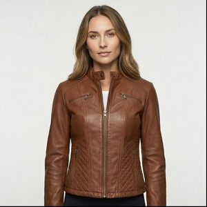 Chaqueta de cuero elegante para mujer, diferentes colores disponibles al mejor precio, chaqueta de cuero para mujer, chaqueta de cuero personalizada para mujer - Product Image 1