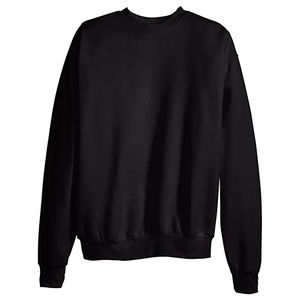 Wholesale men's sweatshirt casual crew-neck 100% cotton oversized french terry pullover black color sweatshirts OEM ODM Service - Product Image 3