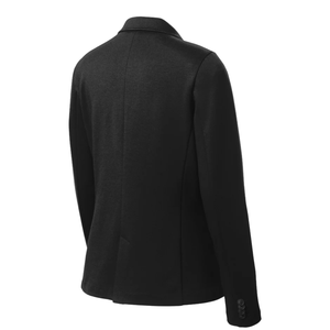 Blazer Negro AKA Casual Crest para Mujer, Chaqueta Formal de Negocios Bordada, Abrigo de Oficina a Medida de Manga Larga - Product Image 3