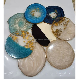 Posavasos de resina personalizados, posavasos de epoxi hechos a mano, decoración de mesa resistente al calor, venta al por mayor, fabricante a granel - Product Image 5