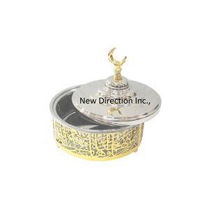 Casseroles isolées à double paroi de style moderne Pot de serveur Design arabe Plaqué or Finition Pot en acier inoxydable - Product Image 2