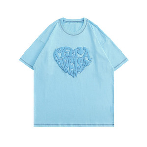 Camiseta de Cuello Redondo Extra Grande para Hombre, con Logotipo Personalizado, Impresión 3D, Ecológica, Transpirable, de Algodón Grueso, Informal - Product Image 3