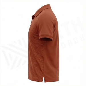Vente en gros de polos pour hommes sur mesure avec logo imprimé, nouveau design, couleur unie, tissu tricoté, fabriqué au Pakistan - Product Image 3