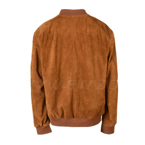 Stylish Outerwear Soft Touch Comfortable Fit Durable Stitching Modern Fashion Streetwear Men <b>Suede</b> Leather <b>Jacket</b> - Product Image 3