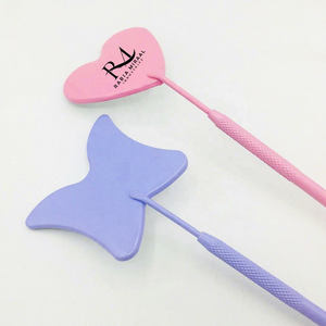 Nouveau produit Miroir pour extensions de cils avec poignée diamantée en forme de cœur / papillon / rose pâle / violet avec revêtement en poudre - Product Image 4