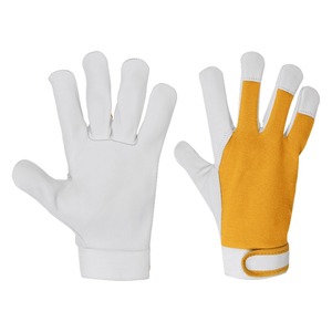 ถุงมือทำงาน/ถุงมือทำงานถุงมือนิรภัยคุณภาพสูงหนังลายหนังปกป้องมือ - Product Image 6