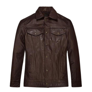 Men's Black Short Sleeve <b>Button</b> Down Collar leather <b>Shirt</b> Solid Color Satin Fabric Summer Wear - Product Image 5