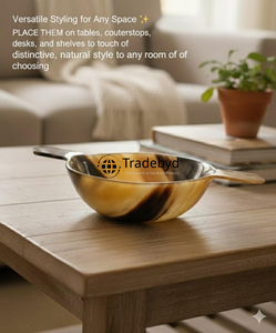 Bol rond élégant en forme de corne d'ange, décoration de table de luxe faite à la main par Tradebyd - Product Image 4