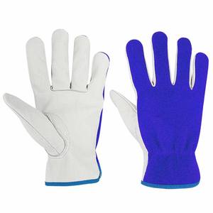 Gants de conduite en cuir pleine fleur et croûte de vachette de haute qualité, résistants à la chaleur et aux étincelles, pour une protection robuste des mains, également adaptés au jardinage - Product Image 2