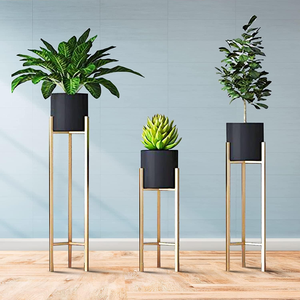 Modern Design Metal Planter Pot Factory Direct Sales Durable Planter Pots With Black Pots <b>For</b> Indoor Use Design Flower Pot - Product Image 1