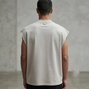 เสื้อกล้ามพิมพ์ลายกราฟิกสไตล์วินเทจสุดเทรนดี้ ผ้าเจอร์ซีย์คอตตอน 100% เป็นมิตรต่อสิ่งแวดล้อม เสื้อยืดแขนกุดสำหรับใส่ได้ทั้งชายและหญิง - Product Image 4