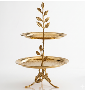 Wedding Party Decor <b>Cake</b> Stand Three <b>Tier</b> Metal <b>Cake</b> Stand Handmade Multi Layer Dessert Display Stand with Handle - Product Image 5