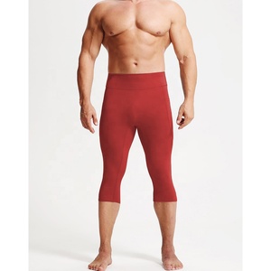 Leggings de Yoga sans couture taille haute pour hommes haut classement Sport Push Stretch mince couleur unie Gym course Legging prix Normal - Product Image 3