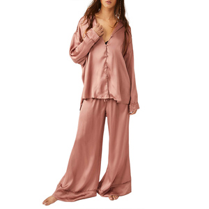 Pijama de Seda Personalizado de Lujo, Dos Piezas, 100% Seda de Morera Pura, Conjunto de Pijama de Seda para Mujer - Product Image 3