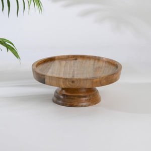 Soporte para pasteles de madera de acacia personalizado al por mayor para bodas, soporte redondo de madera para cupcakes, expositor de postres, mejor precio - Product Image 2