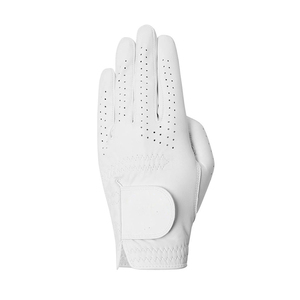Gants de golf en cuir véritable de qualité supérieure, personnalisables avec logo, respirants, unisexes, pour l'extérieur, avec sangle de poignet réglable – Vente en gros OEM - Product Image 1