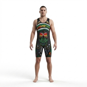 Combinaison de lutte personnalisée en tricot extensible une pièce pour sports de combat OEM - Product Image 1