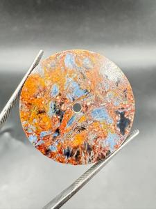 Esfera de Reloj de Pietersite con Corte Plano, Clásica, Elegante, Vintage, de Lujo, 28.5mm de Diámetro, 1mm de Grosor, 2mm de Orificio Central, Modelo 1823W - Product Image 2