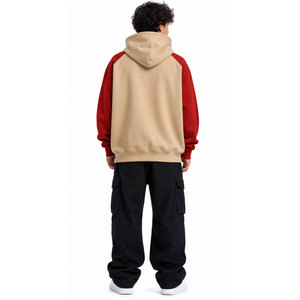 Sudadera con Capucha Extra Grande para Hombre, Manga Raglán, Logotipo Game Over en Relieve, Felpa Francesa, Estilo Casual de Otoño - Product Image 3