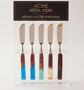 ACME METAL INDIA Artisan Resin Wood Handle Flatware Set Stainless Steel High <b>Mirror</b> Polish Wedding Table Use And Restaurant - Product Image 3
