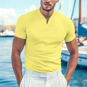 Camiseta de Verano 2026 para Hombre, Talla Grande, Transpirable, Cuello en V, Manga Corta, Estampada, para Deportes, Fitness y Ocio al Aire Libre - Product Image 5