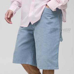 Shorts en jean foncé tendance pour hommes, style Y2K, été, coupe droite, streetwear, lifestyle décontracté - Product Image 2