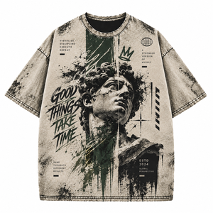 350 gsm Men s Washed <b>Vintage</b> <b>T</b>-<b>Shirts</b> Street Hip Hop Retro Punk <b>T</b> <b>Shirt</b> Unisex Casual Cotton Short Sleeve Acid Wash Tops - Product Image 1