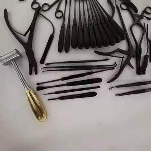 Bandeja de Instrumentos para Laminectomía Espinal de Acero Inoxidable con Acabado de Óxido Negro, Set de Descompresión Neuroquirúrgica de Alta Calidad ISO CE - Product Image 4