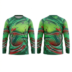 Camiseta de Pesca Unisex Personalizada por Sublimación, 100% Poliéster, Transpirable, de Secado Rápido, Antibacteriana, que Absorbe la Humedad, con Protección UV - Product Image 4