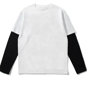 เสื้อยืดแขนยาวผู้ชายผ้าฝ้าย 100% หนานุ่ม ทรงโอเวอร์ไซส์ ระบายอากาศได้ดี แห้งเร็ว สำหรับฤดูร้อน - Product Image 2