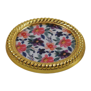Beautiful Metal Seep Flower With Enamel Coaster Excellent Design Handmade Customize <b>Table</b> Decoration Coaster Affordable Price - Product Image 4