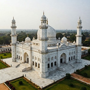 มัสยิดหินอ่อนสีขาว ดีไซน์ภายนอกแกะสลักด้วยมือ งานแกะสลักหินอ่อนพร้อมลวดลายดอกไม้ตกแต่งผนังภายนอก - Product Image 3