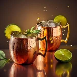Venta al por Mayor de Tazas de Cobre Moscow Mule 100% Hechas a Mano, Ecológicas, con Logotipo Personalizado, Taza de Cerveza, Regalo Único - Product Image 1