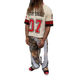 Camiseta de Fútbol Personalizada para Hombre, 100% Algodón, Cuello en V, Secado Rápido, Manga Corta, Transpirable y Ecológica - Product Image 2