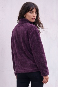 Veste en polaire sherpa personnalisée pour femmes, respirante, chaude, tissu de haute qualité, logo personnalisé, vestes d'hiver pour femmes, fournisseur OEM - Product Image 3
