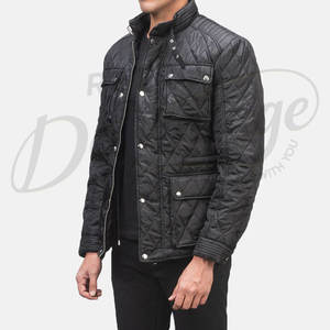 Chaqueta acolchada de hombre Premium Black Diamond con múltiples bolsillos, corte ajustado, acolchada, clásica, informal, con cremallera, para invierno. - Product Image 5