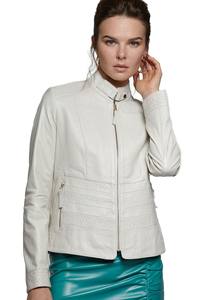 Chaqueta de Cuero para Mujer con Cuello Alto, Abrigo de Cuero Personalizado para Invierno, Venta al Por Mayor - Product Image 4