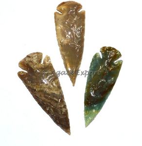 Pointes de flèches spirituelles indiennes de guérison, artisanat en pierres semi-précieuses - Product Image 4