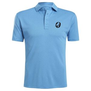 Polo de Manga Corta para Hombre, Azul Claro, Estampado a Rayas, Transpirable, Deportivo, Elegante, Informal, para Golf y Entrenamiento - Product Image 1