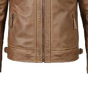 Veste en cuir pour homme tendance, coupe-vent, design vintage, collection hiver 2026 - Product Image 6