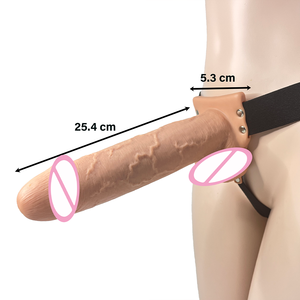 9.5" Realistic Squirting Wearable <b>Dildo</b> Hollow Strap On For Ejaculating Liquid - Product Image 2