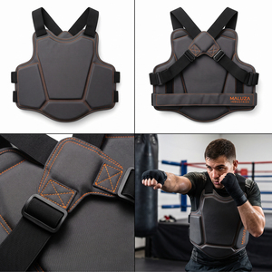 Protector de Pecho para Boxeo, Ajustable, de la Marca MALUZA INDUSTRIES, Venta al por Mayor de Fábrica, Protector Corporal para Muay Thai, Chaleco de Sparring con Absorción de Impactos - Product Image 4
