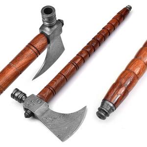 Hache Viking Industrielle Faite à la Main en Acier Forgé Tomahawk 3 5/8 po avec Manche en Bois de Palissandre, Hachette à Barbe, Logo Personnalisé, Taille Personnalisable - Product Image 1