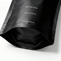 Sachet Doypack Noir Personnalisé Imprimé avec Fermeture Zip, Qualité Alimentaire, Anti-odeur, pour Compléments Énergétiques, Gommes, Bonbons, Échantillons 3,5g