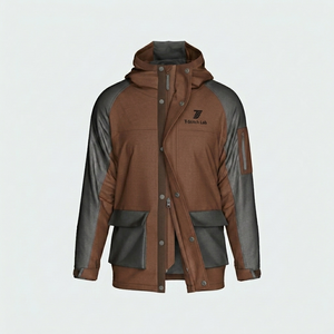 Chaqueta Cortavientos Unisex Ligera, Transpirable, Ecológica, de Lona Impermeable, con Capucha y Cuello Alto, Cierre de Cremallera, Estilo Urbano - Product Image 3