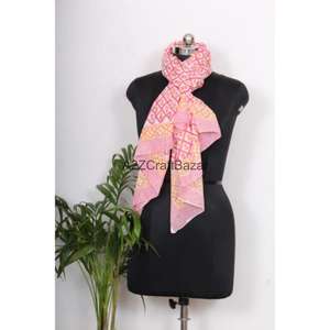 Wholesale 100% Cotton Block Printed Beach Sarong Pareo Bikini Cover Up <b>Wrap</b> Scarf Soft Handmade Women - Product Image 3