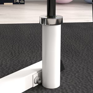 Porta Pesi in Acciaio Bianco da 2 Pollici con Supporti per Bilanciere, Capacità 660 Libbre Capacità per il contenimento di un rack porta pesi olimpico - Product Image 6