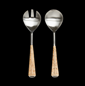 Ensemble de couverts en rotin et acier inoxydable : cuillère, fourchette et couteau – Meilleur prix - Product Image 6