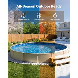 Telo per Piscina Rotondo in PVC da 27 Piedi per Pareti Alte 52 Pollici, Facile da Installare, con Patch Anti-Perdita, Spessore 1.5mm, Liner Premium UniBead per Piscine - Product Image 4