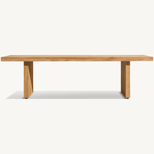 Rectangular <b>table</b> made of teak wood with a simple modern style, suitable for outdoor use in the <b>garden</b> - Product Image 4